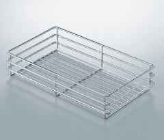 koše - celodrátěné chrom