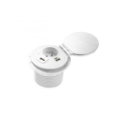 Nábytková zásuvka CHARGER PLUS, RJ45, A+C, bílá
