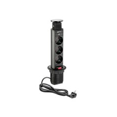 Zásuvkový blok pr.60mm 3x230V | černá
