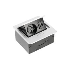 Výklopný blok AVARO , 1x230V, 2x USB-A | bílá