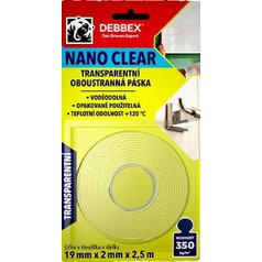 Transparentní oboustranná páska NANO CLEAR