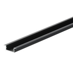 EO30 LED profil zápustný, max. šířka 10 mm, 3 m, bílá/černá