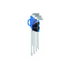 Šestihranné klíče s CrV koulí 9 ks Extra dlouhé