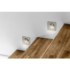 Schodišťové svítidlo LED, ESCADA KA, DC 12 V, čtvercové, průhledné, 0,8 W, 70 lm, 4000 K,